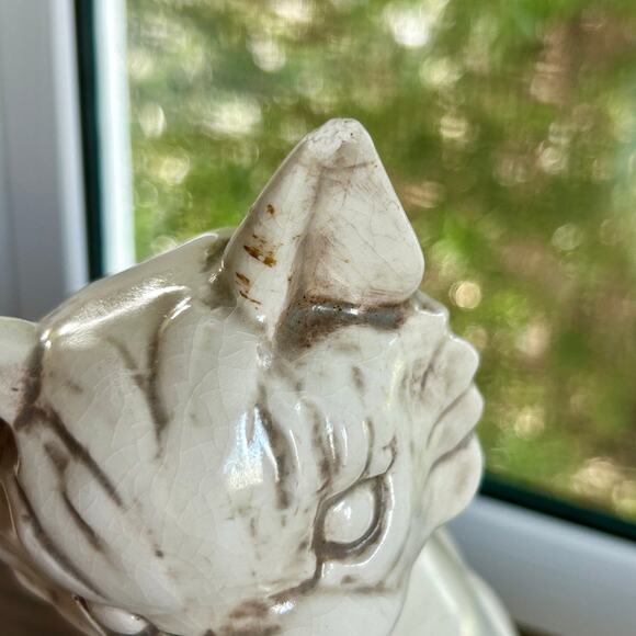 Vintage Freeman McFarlin Cat Figurine – 9” Ceramic Kitten Sculpture, El Monte CA - Picture 4 of 14